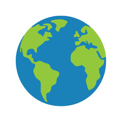 A stylized representation of the Earth vector