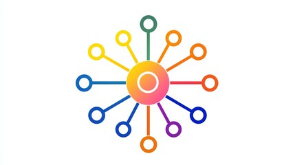 Representation of cloudnative applications managed by Kubernetes, simple line art, minimal color, on white background