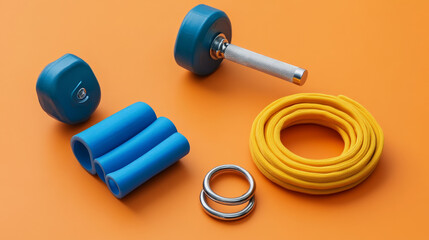 dumbbells on a white background