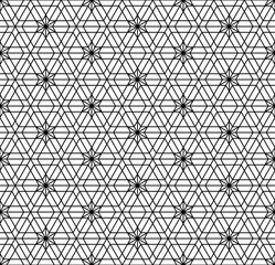 Seamless geometric ornament .Black color lines.Great design for fabric,textile,cover,wrapping paper,background.Thin lines.