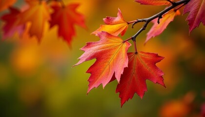 Fototapeta premium Autumns vibrant palette in full bloom