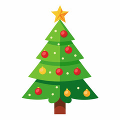 Fototapeta premium christmas tree isolated on white
