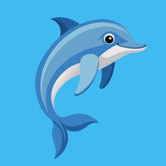 Obraz premium dolphin isolated on white background