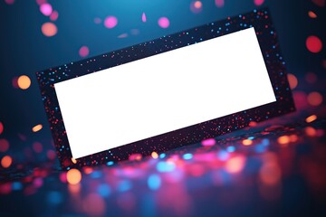 Vibrant neon banner design featuring colorful lights, ideal for Black Friday promotions. Empty space is perfect for adding custom messages or discounts.