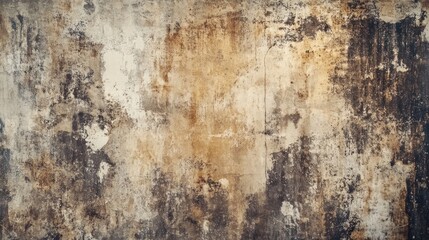 Obraz premium A gritty brown concrete background with prominent cracks and worn-out surface perfect for creating