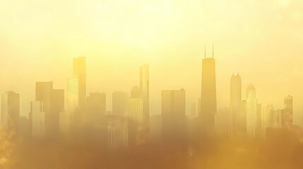 Fototapeta premium Soft focus on autumn foliage outside a city apartment window, warm-toned colors ideal for a calm, cozy seasonal background