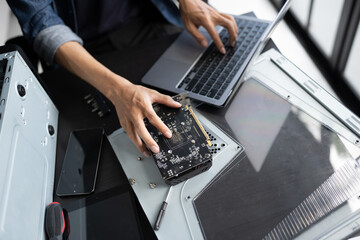 IT Engineer installing Hardware Equipment Development Facility Engineer  Maintenance computer...