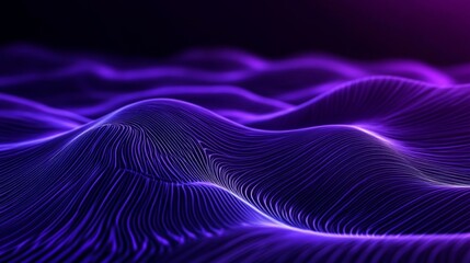 Obraz premium Wavy texture created by luminous purple and blue hues.