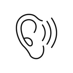 Obraz premium Listening icon vector set collection for web