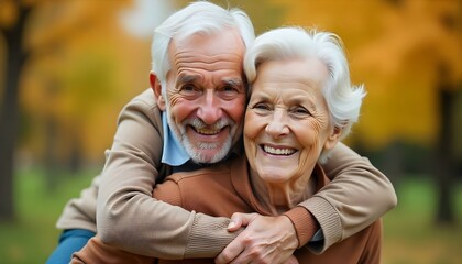 senior people couple happy elderly love together retirement man woman mature piggyback fun