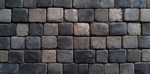 Obraz premium Background scenery includes a gray wall complementing the pavement pattern.