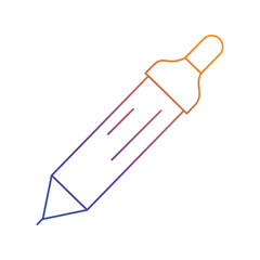pencil gradient icon with white background vector stock illustration