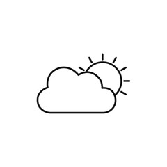 Partially cloudy icon vector set collection for web