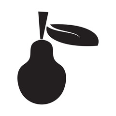 pear fruit icon. fresh fruit isolated on white background. vector illustration.
