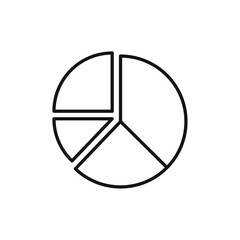 Pie chart icon vector set collection for web