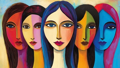 Obraz premium Artistic representation of empowerment and inclusivity for women.