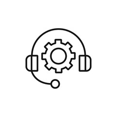 Obraz premium Technical support icon vector set collection for web