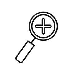 Fototapeta premium Zoom in icon vector set collection for web