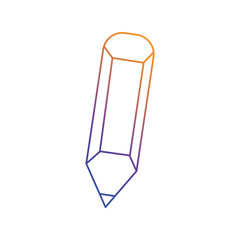 pencil gradient icon with white background vector stock illustration