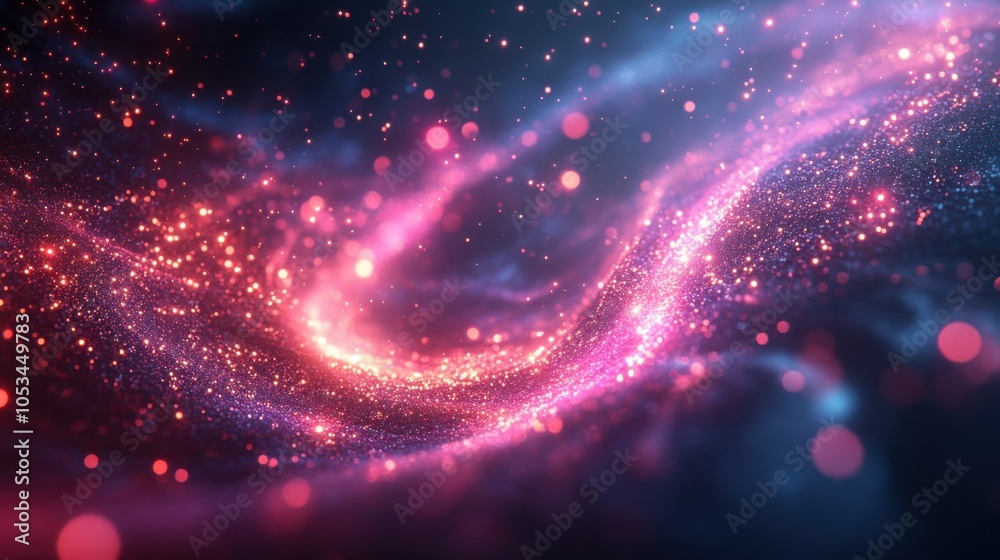 Canvas Prints neon particles forming a vortex