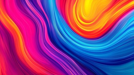 Obraz premium Transform any space with a stunning, colorful liquid design.