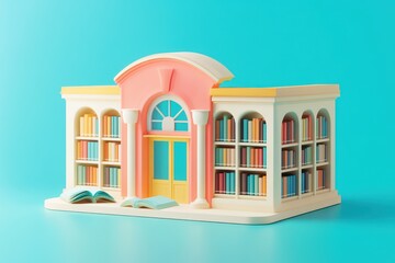 A colorful building with a yellow door and a window