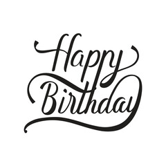 Happy birthday typography design illustration