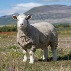 Fototapeta premium sheep in the field