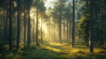 Fototapeta premium Pine forest