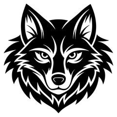 wolf head vector
