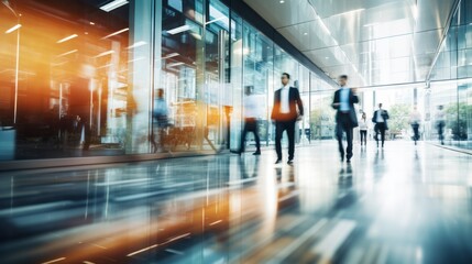 a mirror reflects a diverse group of confident business individuals in motion