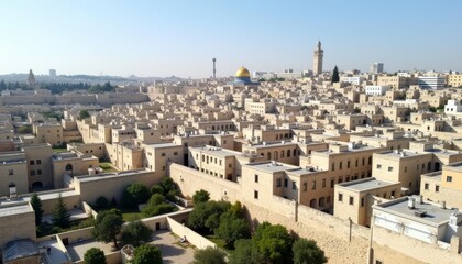 Vibrant cityscape under a clear sky