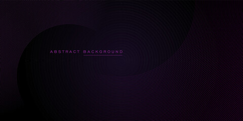 Abstract dark purple geometric circle line pattern gradient illustration background. 3d look and simple pattern. Cool design and luxury. Eps10 vector
