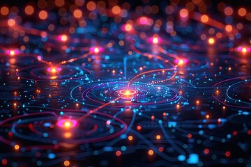 3D map world animated connections and data streams global business infrastructure