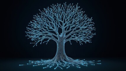 Digital Tree Symbolizing Technology and Innovation