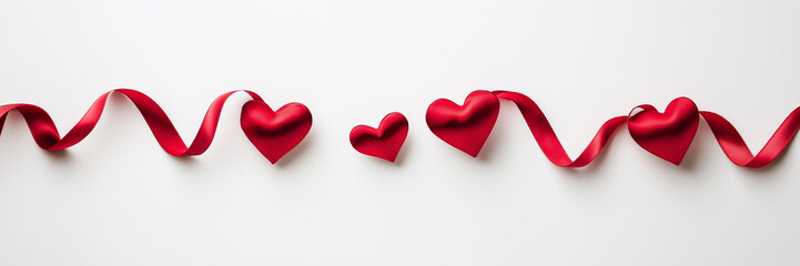 Abstract Valentine's heart background banner.