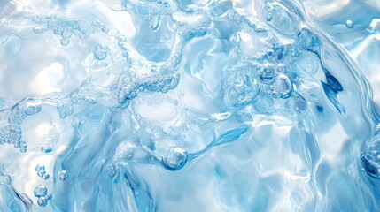 Obraz premium Abstract Water Waves with Bubbles and Light Reflections
