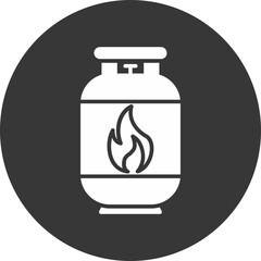 Gas Cylinder Vector Icon Design
