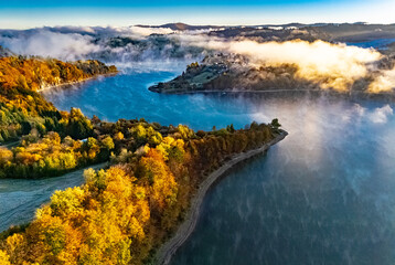 View of Lake Solina in Bieszczady Mountains, Poland