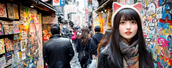 Fototapeta premium Urban Vibes in a Colorful Street Scene