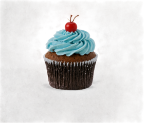 cupcake with cherry on top