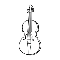 Fototapeta premium Cello Instruments Clipart Design - Musical Equipment vector illustration 