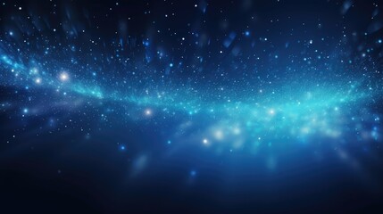 Naklejka premium Unique Dark Blue Abstract Background with Particle Waves, Shining Dots, and Stars – Perfect for Elegant Digital Designs