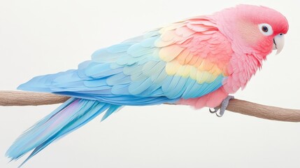 Obraz premium A colorful parrot is perched on a branch