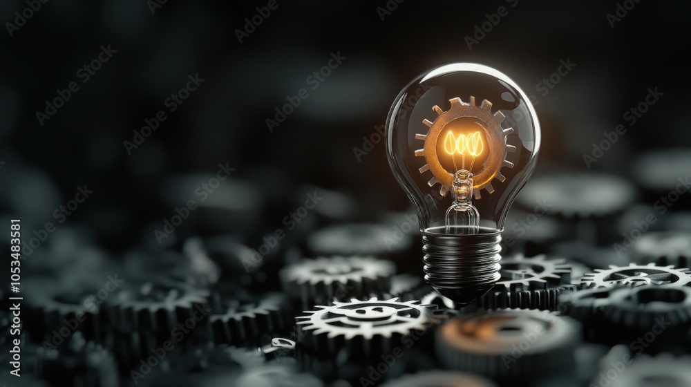 Poster illuminating innovation the intersection of light and mechanics in an engineered world