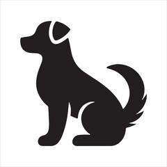 Dog vector silhouette logo