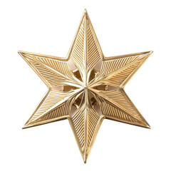 Obraz premium Christmas star, decoration of tree on white background