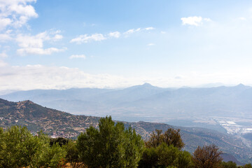 Fototapeta premium Scenic view of the landscape against the sky in Tizi Ouzou, Algeria.