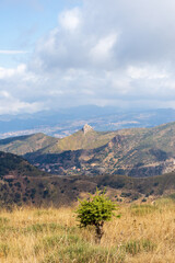 Scenic view of the landscape against the sky in Tizi Ouzou, Algeria.