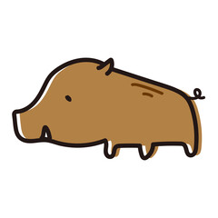 切ない動物シリーズいのしし